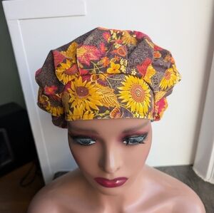 Colorful Fall Themed Scrub Cap